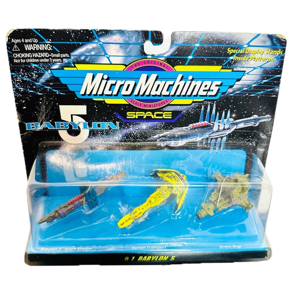 Micro Machines BABYLON 5 #1 Space Station Vorlon Transport Green Ship New!
